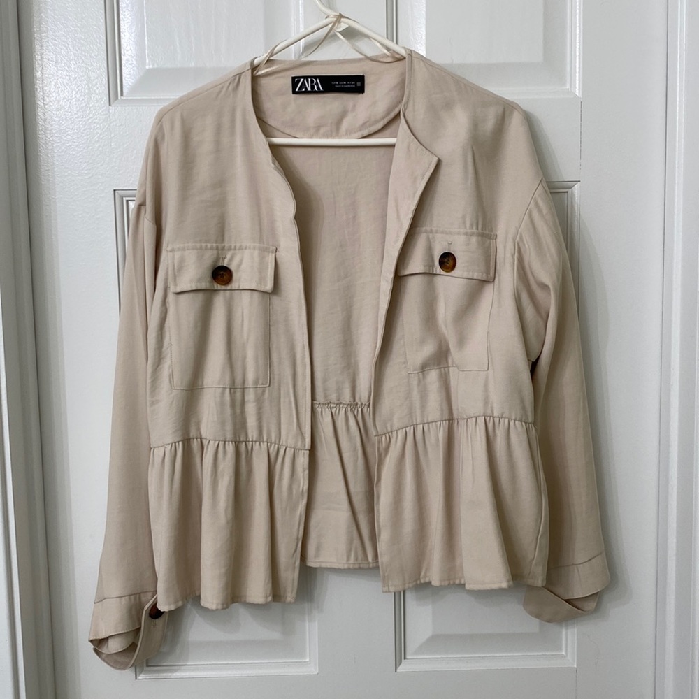 Zara cream cotton jacket, medium